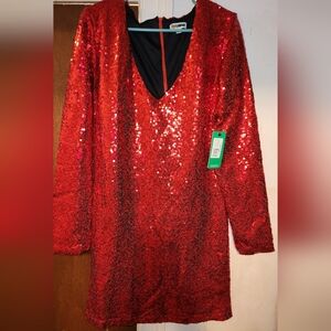 SOLD* Tipsy Elves Sparkling Red Sequin Dress